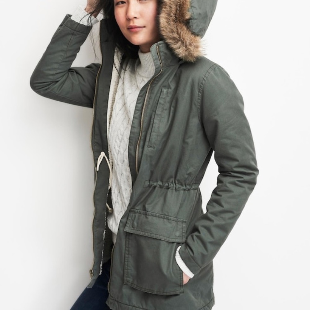 Sold! Gap Sherpa utility jacket/parka